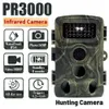 PR3000 36MP 1080P Night Po Video Taking Trail Camera Hunting Animal Monitoring IP66 Waterproof with 34 Infrared Lights 240104