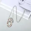 Collares colgantes Joyería gruesa para mujeres en collar de cadena larga Moda coreana 2024 Mujer Gran regalo de belleza grande