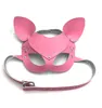 Cosplay Leather Open Eye Eyepatch Fox Mask Vuxna BDSM Games Bondags Restraints Vizor för Masquerad Ball Carnival Party Sex Toy 49620066