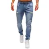 Men's Jeans Denim Men Fashion Casual Short Trouser Pure Colour Jean With Zipper Pocket Solid Pantalon Homme