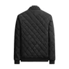 Autumn Winter Bomber Jacket Men Diamond Pattern Fleece Foded Casual Jacket Men Fashion Clothing Slim Fit Coat 231229