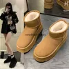 boots Top quality women Soft comfortable Sheepskin keep warm 36-44 winter booties girl classic snow boot plush ankle short mini fur black khaki brown pink