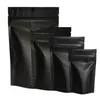 400pcs Mylar Stand Up Feuille d'aluminium Clear Package Pack Sacs pour le stockage du café alimentaire refermable Zip Lock Sac d'emballage en gros Bldps