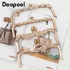 1pc Deepeel Retro Square präglade väskhandtag Metal Handgjorda Syfästen Kyss CLASP Handväska Purse Frame Handle Accessories 240105