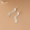 Modian Solido argento sterling 925 lungo nappa design estivo orecchini pendenti moda semplice orecchie a goccia per le donne gioielli regali 240104