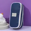 Bolsa de caneta de tecido composto macaron, grande capacidade ins japonês, estojo multifuncional para estudantes, bolsa de caneta simples