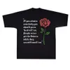 Designer de luxo kanyes clássico designer rosa impressão lírica tendência masculina e feminina manga curta camiseta hip hop