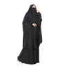 Ethnische Kleidung Abayas für Frauen 2-teiliges Set Muslimisches Gebetsgewand Abaya Langes Khimar Hijab mit Kleid Ramadan Eid Islamische Kleidung Niqab