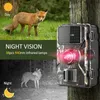 Caméra de chasse 16MP 1080P 940nm, Vision nocturne infrarouge, déclencheur activé par le mouvement, caméra de sécurité en plein air, pièges Po pour la faune 240104