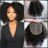 Closure High Grade Brazilian Human Hair Lace Closure 4mm Afro Malaysian Kinky Curl Lace Closure Virgin Hair Closures 10AAF005