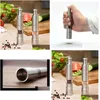 Mills UPS Manual Pepper Mill Mill Salt Shakers بيد واحدة طاحونة من الصلب المقاوم للصدأ صلصة التوابل الصلب