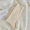 Women Socks Women's Korean Style Fashion Casual Striped Warm Autumn Winter Solid Color Simple Retro Crew Female Comfy