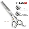 Titan Barber Shears Salon Scissors Hair Coting440Cヘアドレスセット240105