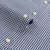 Men's StandardFit Longsleeve Casuareチェックシャツシングルパッチポケットバットタウンカラー快適な100コットンギンガム240105