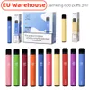 Jam King Vape 600 Puff EU Stock 2 ml Chariots préremplis E-jus 10 saveurs Cigarette jetable Chine Gros Vape Stick 550mAh Batterie 20mg Nic Mesh Coil