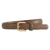 Belts Ligentleman 2024 Gold Buckle Head Leater Leather Bات