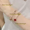 Bangle Four Leaf Clover Bracelet Natural Shell Gemstone 2024 Plated 18K Designer For Woman Quality Official Reproductions Fashion Crystal Luxury Premium Gifts