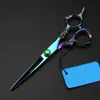 Personnaliser JP 440c acier 6 vert dragon cheveux ciseaux coupe de cheveux amincissement barbier makas coupe cisailles coiffure 240104