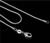 Drop Shippng 20st/Lot 925 Sterling Silver 1mm Snake Chain 16inch - 24 Inch925 Silver Jewelssilver Fashion Chain Necklace 240104