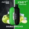 Stylo vape jetable original Iget Moon 5000 Puff 1750mAh Bobine de maille rechargeable 13ml Pod pré-rempli 5% Dispositif de vaporisateur de niveau 5k E Cigarette 13 Saveurs en stock