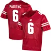 Équipe de football universitaire des Wisconsin Badgers Jersey College 8 Tanner Mordecai 18 Braedyn Locke 0 Braelon Allen 1 Chez Mellusi 6 Will Pauling 24 Hunter Wohler Personnalisé