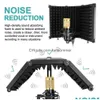 Microphones Microphone à condensateur Pop Filtre Isolation Bouclier avec support Studio pliable Panneaux de mousse acoustique pour A6V Drop Deliv Dhwfk