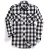 Men Casual Plaid Flannel Shirt Long-Sleeved Chest Two Pocket Design Fashion Printed-Button USA SIZE S M L XL 2XL 240104