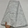 Moda afrykańska brokat jacquard kobieta organza koronkowy materiał kwiatowy mesh tiul francuska tiul tissu DJO35 240104