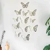 Naklejki ścienne 24pcs puste 3D Butterfly naklejka w dziedziniec Dekoracja ślubna Prezentacja