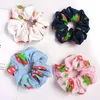 Korean Fashion Cotton Cloth Hair Ties Temperament Elegant French Flower Large Intestine Tie Head Rope Rubber Band Accessories