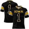 Équipe de football universitaire Iowa Hawkeyes Jerseys College 12 Cade McNamara 2 Kaleb Johnson 85 Luke Lachey 34 Jay Higgins 28 Kamari Moulton 83 Erick Équipe entièrement cousue