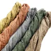 Japanese Style Linen Cotton Tassel Scarf Men For Bufandas Solider Color Spring Autumn Warm Soft Kroean Scarves 2112312150