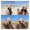 겨울 새 고급 브랜드 여성 버킷 모자 야외 따뜻한 벨벳 평범한 패턴 캐시미어 그릇 어부 모자 파나마 모자 도매 240105