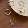 Tifannissm Bague Coeur Anneaux Bijoux Pendentifs Fille Française Coeur Coloré Zircon Diamant Double Couche Chaîne Ouverte Femelle Alimentaire Instagram Ont Boîte Originale