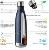 Bouteille d'eau de sport de 17 oz isolée sous vide en acier inoxydable bouilloire d'eau extérieure anti-fuite bouteille d'eau en forme de Cola à double paroi garde les boissons chaudes et froides