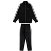 Mode Mens Tracksuits Spring and Autumn Men Stone Sports Suit Hooded Pxsipped tröja kostym Designer Jacketbyxor Tvådelar Tracksuit Jacket Set