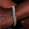 bracelet collier mossanite boîte serrure 12mm glacé VVS D couleur moissanite chaîne cubaine 925 argent sterling chaîne à maillons cubains collier bracelet pour femmes hommes