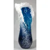 Современная ваза для украшения дома, волнистая ваза, поделки из смолы, мода в скандинавском стиле, украшение для офиса и гостиной, синяя ваза 240105