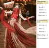 Stage Wear Chinese Style Women Dunhuang Hanfu Dress Set National Strapless Tube Top Tassel Accessories Dresses Desert Veil