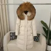 패션 롱 겨울 재킷 여성 진짜 너구리 폭스 모피 칼라 천연 두꺼운 따뜻한 오리 다운 코트 벨트 겉옷 스트리트웨어 240105