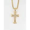 Ожерелье Cro Necklac с подвесками в виде креста с бриллиантами для мужчин и женщин, цепочки для свитера, ожерелье, дизайнерское дизайнерское ожерелье 191 671