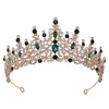 Fermagli per capelli Corona di cristallo di lusso Atmosfera nuziale Strass Cena di nozze Tiara Accessori per feste di ballo Copricapo da principessa