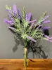 Fleurs décoratives 3 pièces lavande artificielle violet simulation de comptoir en plastique 40 cm décoration de fête de mariage à la maison bureau romantique faux