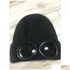 Gorros Dos gafas CP Company Otoño Invierno Cálido Sombreros de esquí Punto Grueso Skl Caps Sombrero Gafas Gorros2856774 Deportes al aire libre Una gota DHDSW