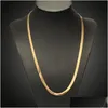 Naszyjniki wiszące 18K prawdziwy złoty naszyjnik z pieczęcią męski biżuteria hurtowa modna masywna łańcuch węża 18-28 Dostawa Pendan Dhppr