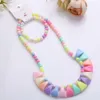 Candy Korean Colored Version Children Jewelry Bead Necklace Armband Two Piece Set