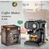 Cafeteiras 1.5L Máquina de Café Espresso com Leite Frother Casa Pequena Máquina de Café Elétrica Automática Comercial SteamL240105