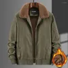 Jaquetas de caça gola de pele jaqueta à prova de vento para homens inverno casual engrossar velo parkas casaco 2024 roupas de carga militar ao ar livre