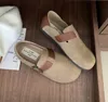 Zapatillas de mulas a la moda para mujer, zapatos de primavera y otoño, sandalias con hebilla, tacones de plataforma, zapatos informales para interior y hogar