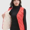 Autumn Winter Women's Ultrathin Cotton Vest Sleeveless Vneck Warm Padded Fleece Quilted Diamond Pattern Coat M4XL 240105